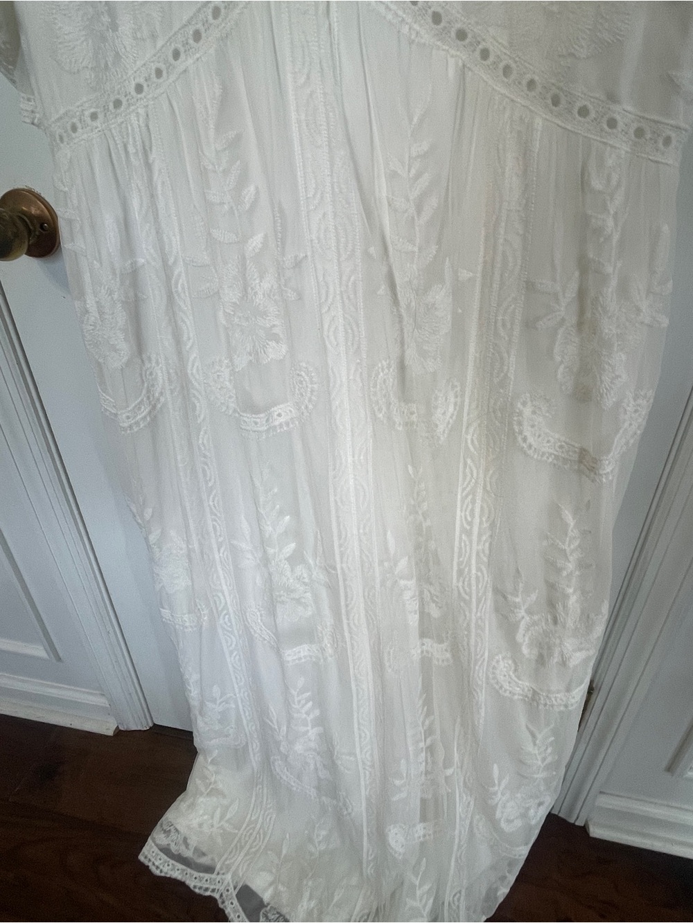 PinkBlush Size 2X White Lace Mesh Overlay Maxi Dress Bridal Baby Shower New - Picture 5 of 9